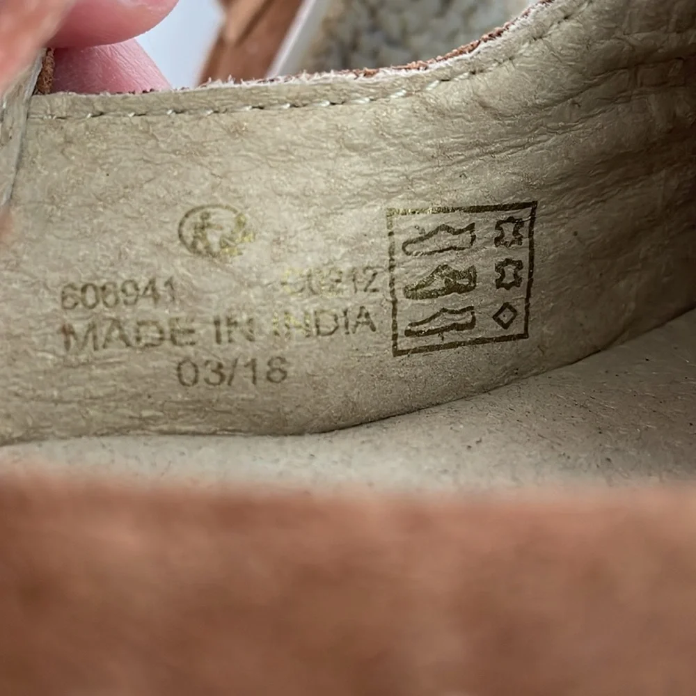 Mini Boden Brown Suede Mary Jane Kids Shoes